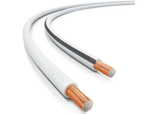 deleyCON deleyCON 10m Lautsprecherkabel 2x 0,75mm² CCA 24x0,20mm Litze BauPVO Audio-Kabel