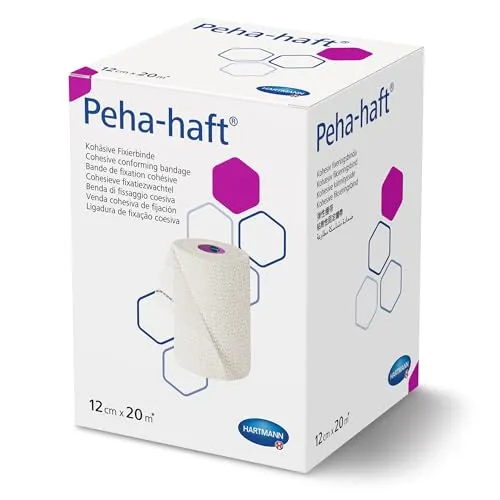 HARTMANN 9324502 Peha-haft Kohäsive Elastische Fixierbinde, 12cm x 20m