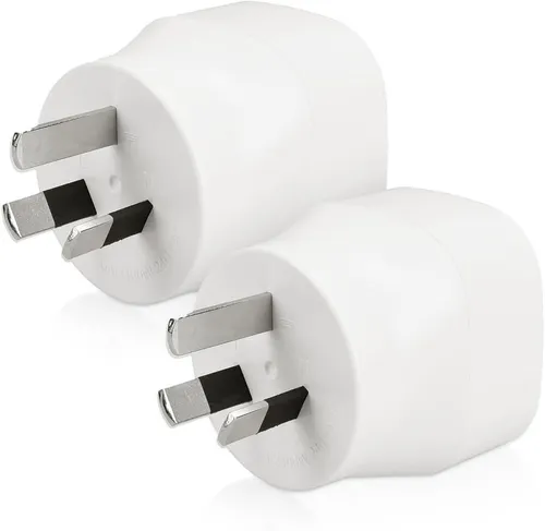 kwmobile 2X Reiseadapter Australien Typ I - Universeller Stromadapter - Steckdosenadapter für Australien, Neuseeland und China, ideal für die gleichzeitige Nutzung von zwei Geräten aus Deutschland. Kompakt und leicht für jeden Koffer.