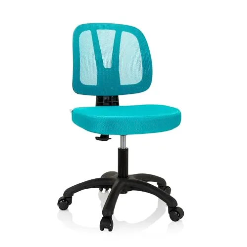 hjh OFFICE 736423 Kinder Schreibtischstuhl Kid YU 200 - Bürostühle für Kinder, ergonomisch mit atmungsaktiver Rückenlehne für optimalen Komfort und ideale Anpassung an wachsende Körpergrößen.
