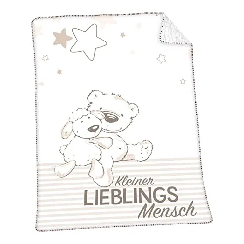 Herding Baby Best Kuscheldecke Soft-Plush, Kleiner Lieblingsmensch, 75 x 100 cm