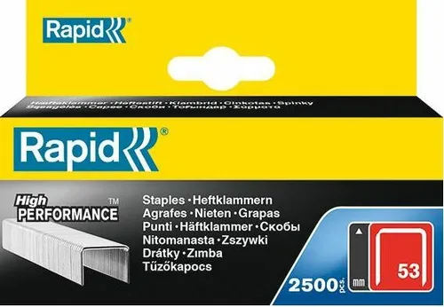 Rapid Heftklammern 53/10 verzinkt 2500 Stück von Rapid
