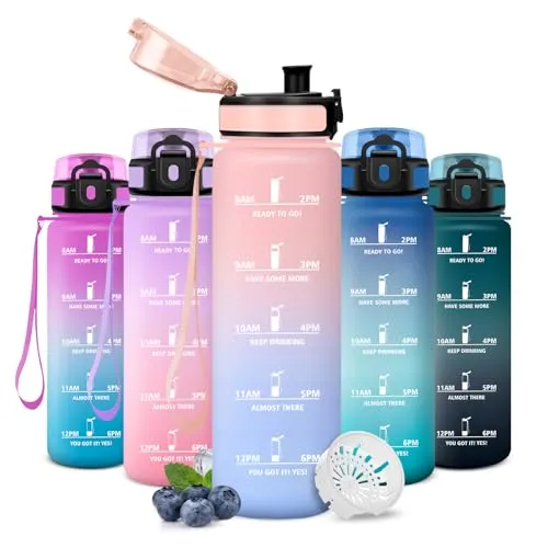 JAPORIA Trinkflasche 500ml, Trinkflasche Sport, Kohlensäurehaltige Getränke, BPA-Frei und Geruchsneutral, Einfache Reinigung, Flasche für Wandern, Radfahren und Den Alltag