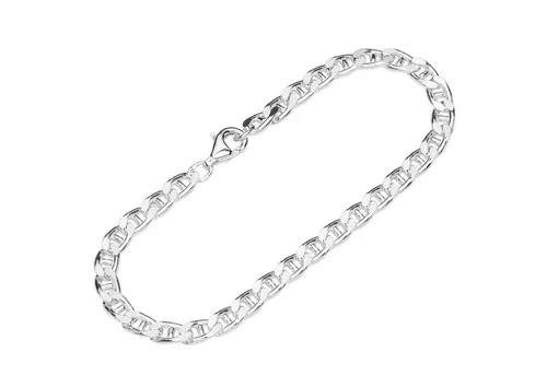 NKlaus Armband Armband 925 Sterling Silber 19,5cm Stegpanzerkette (1 Stück), Designer Armbandkette
