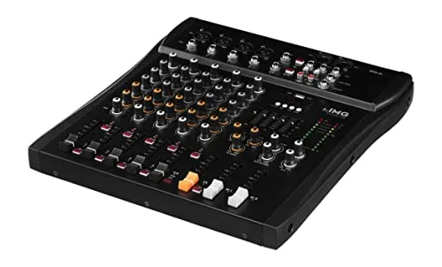 IMG STAGELINE MXR-60, 6-Kanal Audio-Mischpult mit MP3-Player und Bluetooth - Mischpult mit 4 Mono-Eingangskanälen, integriertem MP3-Player und Bluetooth für flexibles DJ-Setup. Ideal für professionelle Audio-Anwendungen.