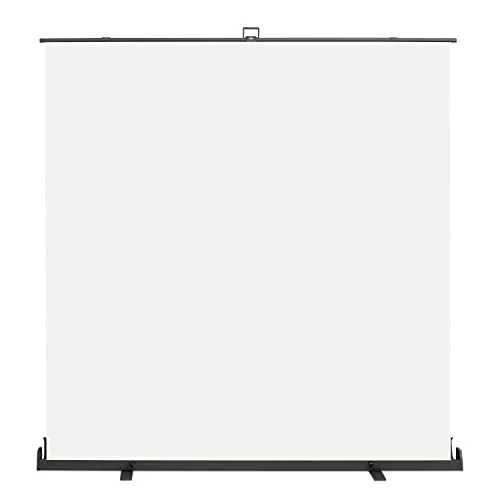 Walimex pro Roll-up Panel Hintergrund weiß 210x220 - Fotostudio Zubehör: Extra großer, selbststehender Hintergrund mit 220 cm Höhe und 210 cm Breite für professionelle Fotoshootings und Videos. Schneller Aufbau dank pneumatischem Spannmechanismus.