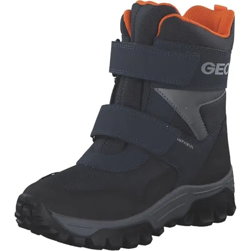 Geox J Himalaya Boy B ABX Snow Boot - Navy, 32 EU - Stiefel für Jungen mit optimaler thermischer Isolierung und maximaler Wasserundurchlässigkeit für besten Schutz bei Kälte und Regen.