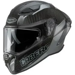 Caberg Drift Evo II Carbon Nova XXL - Integralhelm in Schwarz/Grau - Motorradhelm mit leichtem Carbon-Design, kratzfestem Visier und integrierter Sonnenblende. Ideal für Komfort und Sicherheit auf der Straße.