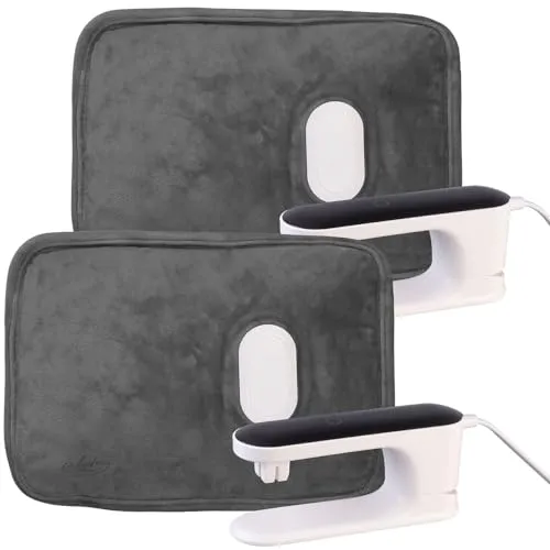 infactory Wärmflasche mit 220 Volt: 2er-Set Kleine elektrische Samt-Wärmflasche, 3 Temperatur-Stufen (Wärmeflasche klein, Heimwärmebeutel, Elektrischer)