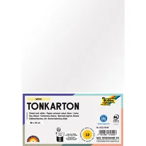 Folia Fotokarton 6122/10 00, 50 x 70 cm, weiß, 220g/m², 10 Blatt
