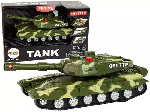 Czołg napęd frykcyjny dźwięk światła LEAN Toys