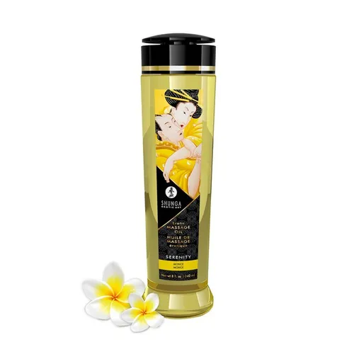 Shunga Erotic Arts Erotisches Massage-Öl Yellow, 240 ml - Erotik-Massageöl aus 100% kaltgepressten natürlichen Ölen, hautpflegend und ohne fettige Rückstände – für sinnliche Massagen und pure Entspannung.
