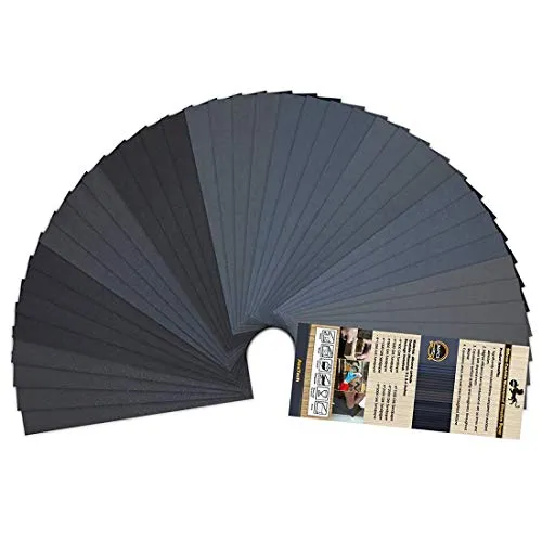 36x Hand Schleifpapier nass trocken 400-3000 Körnung Nassschleifpapier 92x227mm