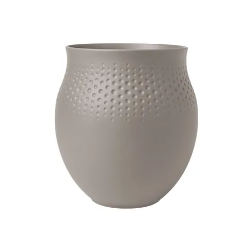 Villeroy & Boch Manufacture Collier große Vase Carré, 23 cm in beige von Villeroy & Boch