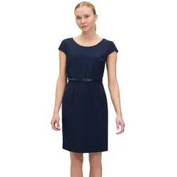 Betty & Co Damen Etuikleid mit Gürtel Dunkelblau, 36 - Elegantes Businesskleid mit taillierter Passform und Gürtel, ideal für professionelle Anlässe. Hochwertige Verarbeitung und bequemer Rundhalsausschnitt.