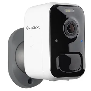 Albrecht Home SC 100 Outdoor WLAN Überwachungskamera - Überwachungskamera mit Full HD 1080p, IP65 wetterfest, Nachtsicht und Bewegungsmelder. Ideal für Innen- und Außenbereiche, kabellos und flexibel einsetzbar.