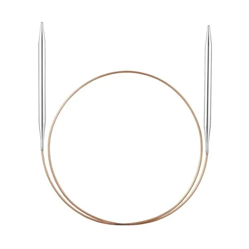 Addi Rundstricknadeln 80 cm 2,25 mm - 1 Stück Silber Gold