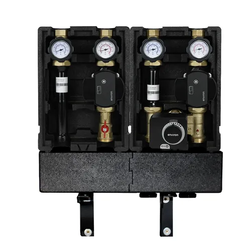 Environ Modulverteiler Pumpengruppe 1x ungemischt 1x gemischt mit Verteiler