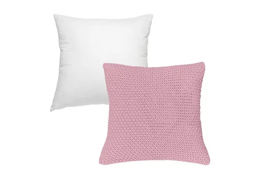 wometo Kissenhülle Strick mit Reißverschluss, 45x45 cm, (1 Stück), OEKO-TEX®, Kissenhülle mit edlem Strickmuster, MIT Füllung