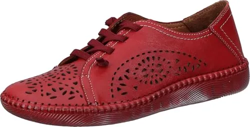 Manitu-Damen Slipper 38 EU - Bequeme Schlupfschuhe aus echtem Leder mit rutschfester TR-Sohle und herausnehmbarer gepolsterter Lederdecksohle, ideal für Komfort den ganzen Tag.