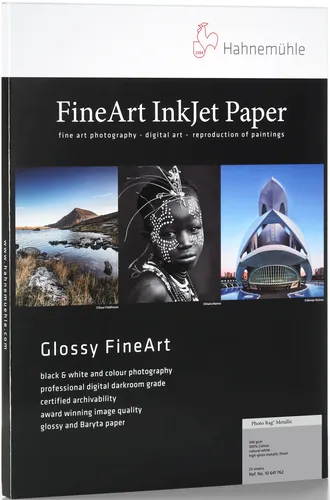 HAHNEMÜHLE Photo Rag Metallic 340g A4 in silber von Hahnemühle