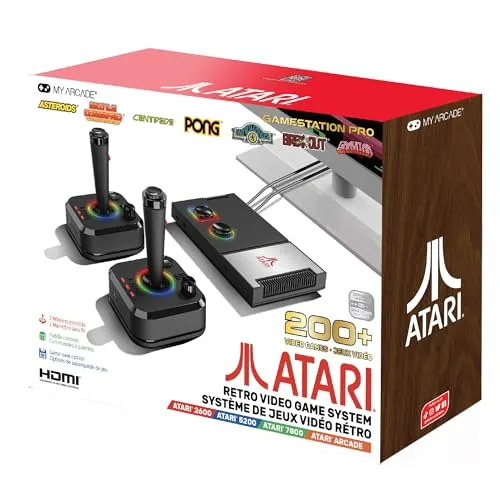My Arcade Atari GameStation Pro - Plug N Play Videospielsystem mit 200 Spielen, ideales Geschenk und perfekte Party-Dekoration für Kinder