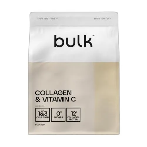 Bulk Kollagen und Vitamin C Pulver, Vanille, 500 g
