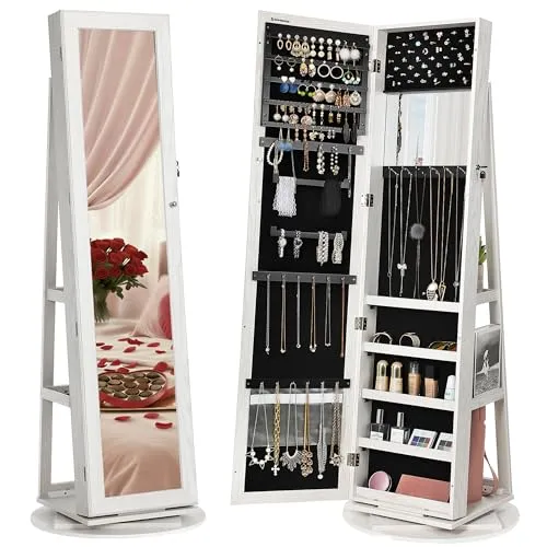 SONGMICS Schmuckschrank mit Ganzkörperspiegel von SONGMICS