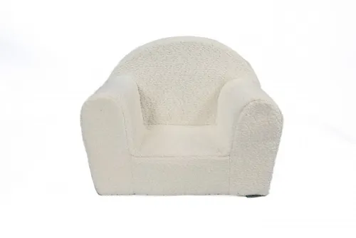 FORTISLINE Kindersessel Mini in Teddy-Stoff Kuschelsessel Babysessel Spielsessel rund, Der Bezug ist abnehmbar und waschbar