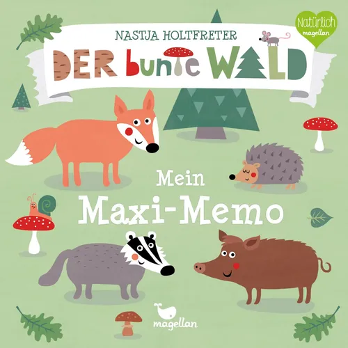 Der bunte Wald - Mein Maxi-Memo - Abenteuerliches Gedächtnisspiel für Kinder, fördert Konzentration und Merkfähigkeit, ideal für spannende Spielstunden!