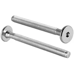 Prima-Online Schraube Flachkopfschrauben Möbelschrauben Möbelverbinder M6 ISK 4mm Typ KF 65 mm