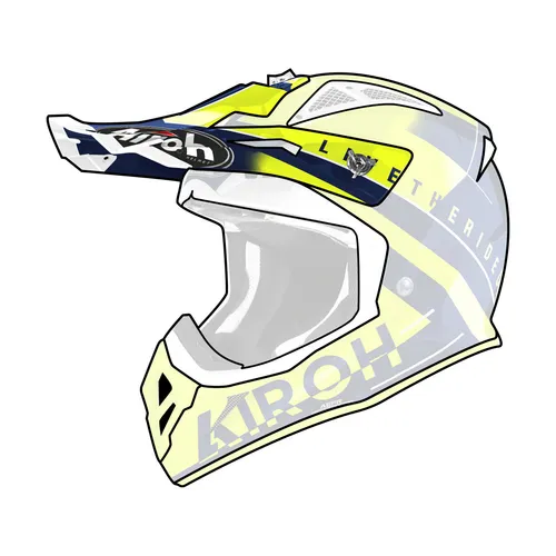 Visier Helm Airoh Aviator ACE Amaze Blau