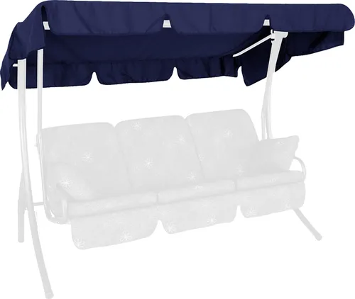 ANGERER Hollywoodschaukel Sonnendach - Made in Germany, Swingtex blau, 210 x 145 cm - Hochwertiges Sonnendach für 3-Sitzer Hollywoodschaukeln, schützt vor UV-Strahlung und bietet Schatten. Waschbar bei 30° C und einfach zu montieren. Ideal für entspannte Stunden im Freien.