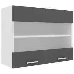 VCM Küchenschrank hängend – Eleganter Hängeschrank mit Glas - Küchenhängeschrank mit modernem Design und Matt-Glastür. Maße: H. 60 x B. 80 x T. 31 cm, ideal für platzsparende Aufbewahrung in Ihrer Küche.