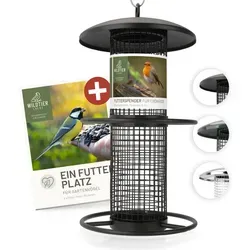 Wildtier Futterspender für Erdnüsse 26 cm – Schwarz