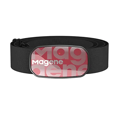 Magene H603 Pulsmesser Brustgurt HRM Fitness Tracker IP67 wasserdichte Unterstützung Bluetooth 4.2 und ANT+, Kompatibel Wahoo, Zwift, Strava, Elite HRV Rot