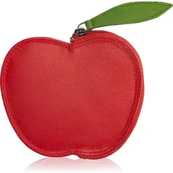 Josephine Osthoff Geldbörse Damen Apfel Portemonnaie klein KleinGeldbörse Münzbörse Geldbeutel Kinder echt Leder RFID-Schutz (901) - Rot