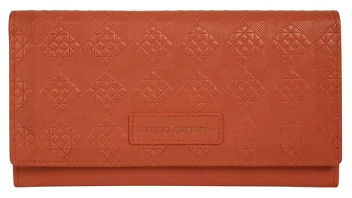 bruno banani große Geldbörse im Querformat aus Echt Leder in orange von bruno banani