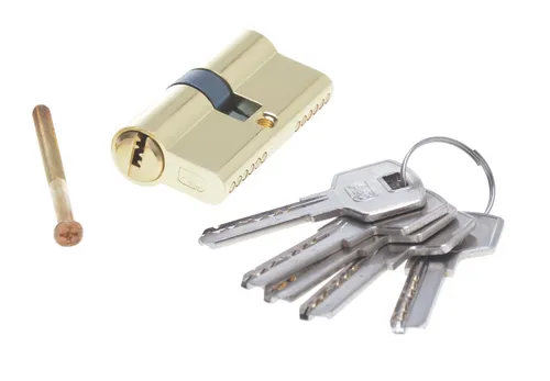 Aqbau® Schließzylinder Profilzylinder 35/35 Messing inkl. 5 Schlüssel