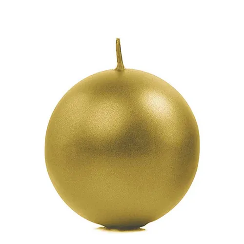 Metallic-Kugelkerze Gold, 8cm (6er Pack)