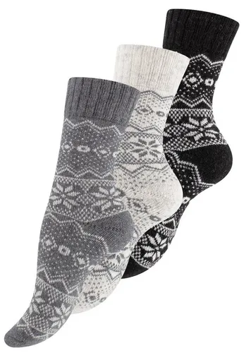 Vincent Creation® Socken (3-Paar) Hygge Socken mit Wolle