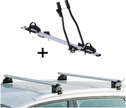 Fahrradträger SAGITTAR + Relingträger CRV120A für Kia Ceed Kombi 07-12 - Praktisches Set aus Fahrradträger und Relingträger für Kia Ceed SW 07-12. Ideal für den sicheren Transport aller Fahrradtypen, einfach zu montieren und mit hochwertigem Aluminium gefertigt.