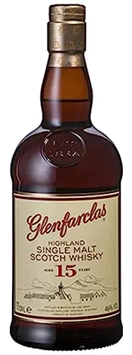 Glenfarclas 15 Jahre Highland Single Malt Whisky - Whisky, vollmundig mit malziger Süße und fruchtigen Sherry-Noten, perfekt für Genießer und Kenner.