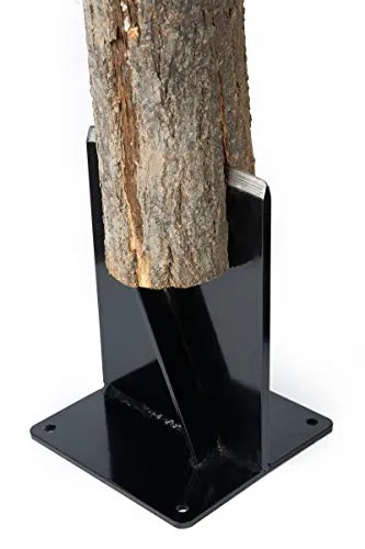 HANDYGO Tooltrex Holzspalter für Anzündholz, hohe Festigkeit, struktureller Stahl, Brennholzspalter, Holzspalter, Keil, für kleine Holzöfen und Kamine manueller Holzspalter, schwarz