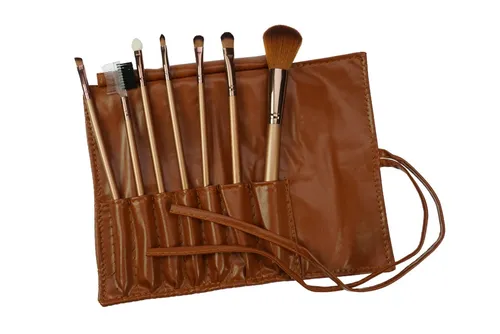 Fantasia Beauty Kosmetikpinsel-Set Pinsel-Set, 7-teilig, rosengold mit Synthetik-Haar in Rolle, 1 tlg.