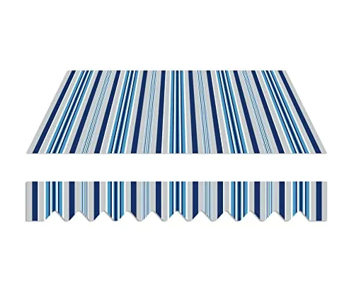 home Trends Markisenstoff 4m Markise mit Volant - Markisenstoff 387 x 300 cm, wasserabweisend und UV-beständig, ideal für Balkon- und Terrassenmarkisen, widerstandsfähig und formbeständig aus hochwertigem Polyester.