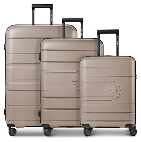 Redolz Essentials 11 3-teiliges Kofferset mit Dehnfalte in beige von Redolz