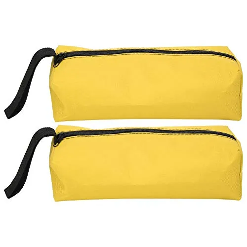 Stück Kleine Tragbare Werkzeugtasche 600D Polyester 25 x 8.5 x 7cm Tool Kits Aufbewahrungstasche mit Hängendem Riemen und Reißverschluss, Mehrzweck Verschleißfest Tool Bag, Gelb 2