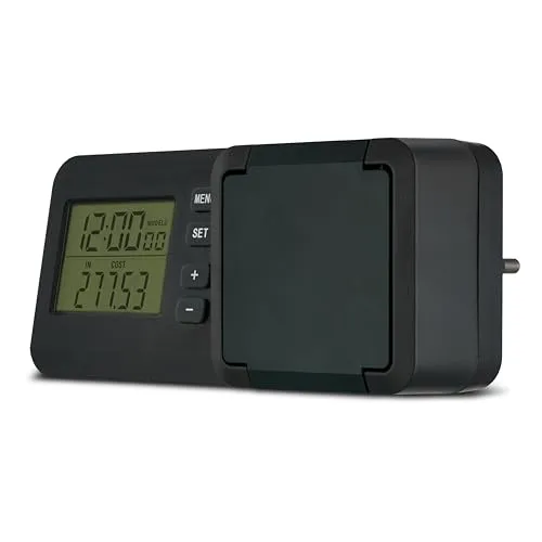 REV-Ritter Energiekostenmessgerät für außen - Mess- & Prüfgeräte, ermitteln Sie Ihren Energieverbrauch für Balkonkraftwerke mit 2 einstellbaren Stromtarifen und IP44 Schutz für den Außenbetrieb.