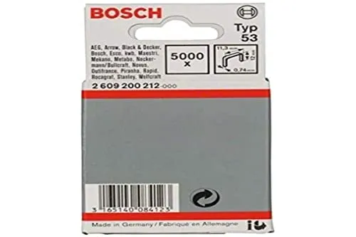 Bosch Accessories 2609200212 Feindrahtklammern Typ 53 5000 St. Abmessungen (L x B) 12mm x 11.4mm